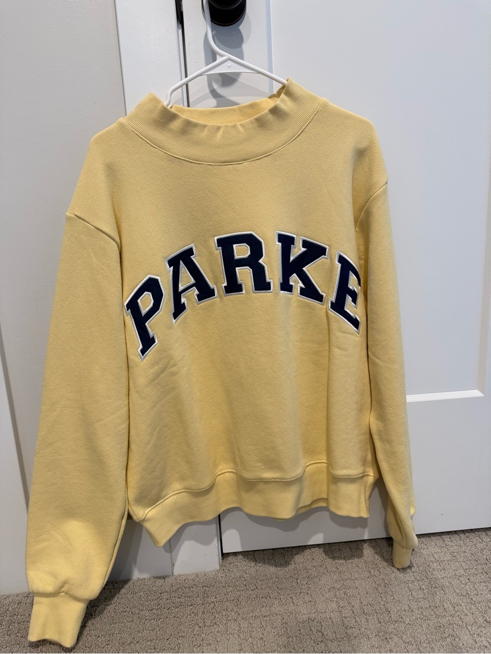 Yellow PARKE Oversized Mockneck Sweatshirt